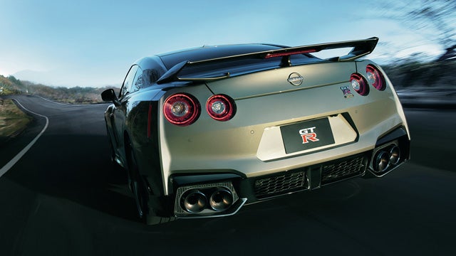 2024 Nissan GT-R seen from behind driving through a tunnel | Vann York's High Point Nissan in High Point NC
