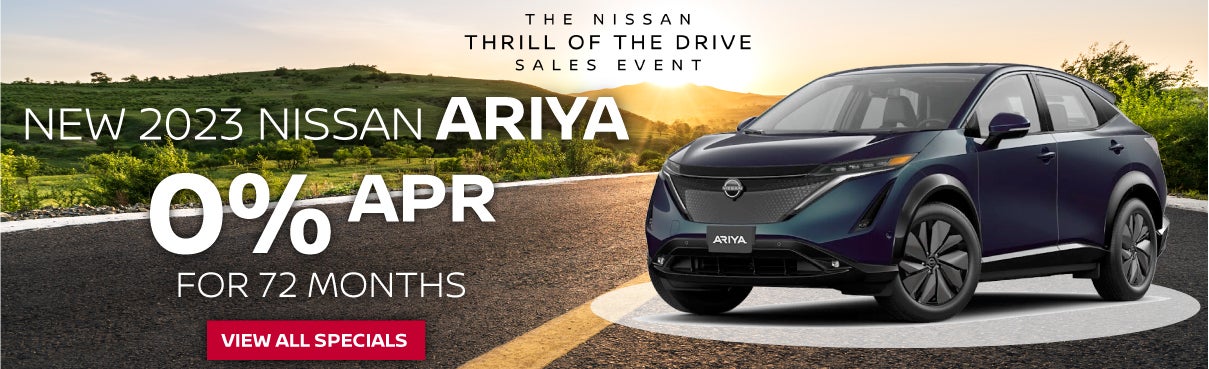 New 2023 Nissan Ariya 0% APR for 72 months
