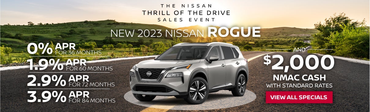 New 2023 Nissan Rogue 3.9% APR for 84 months