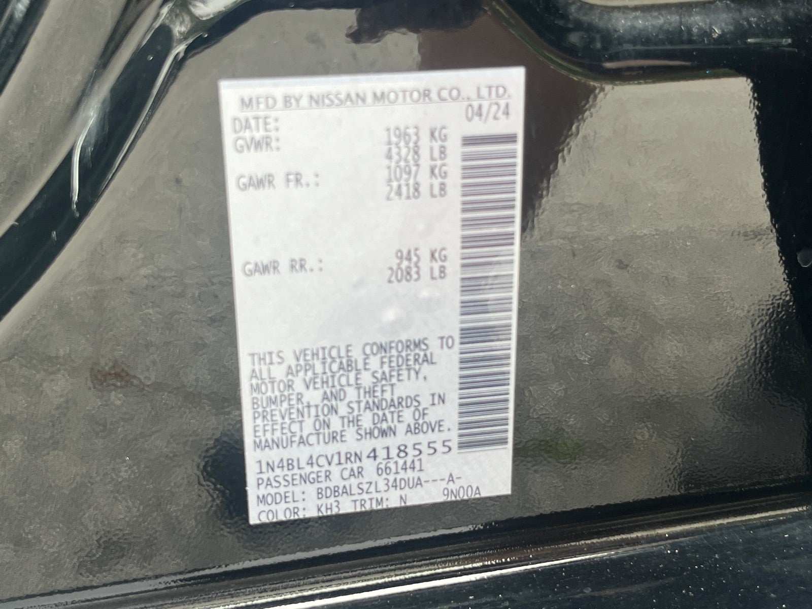 2024 Nissan Altima 2.5 SR