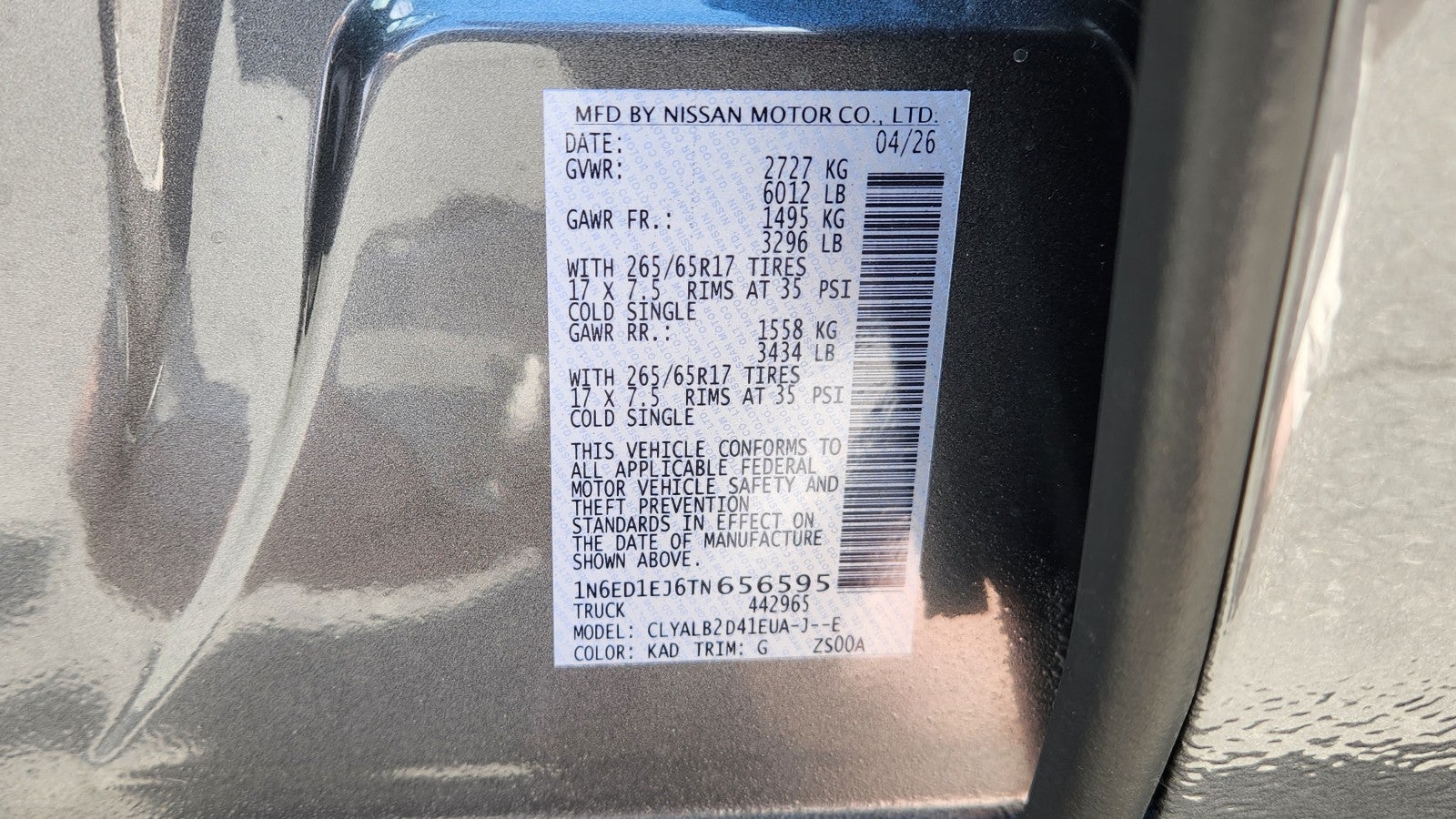 2026 Nissan Frontier Crew Cab SV