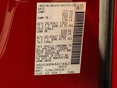 2023 Nissan Frontier SV