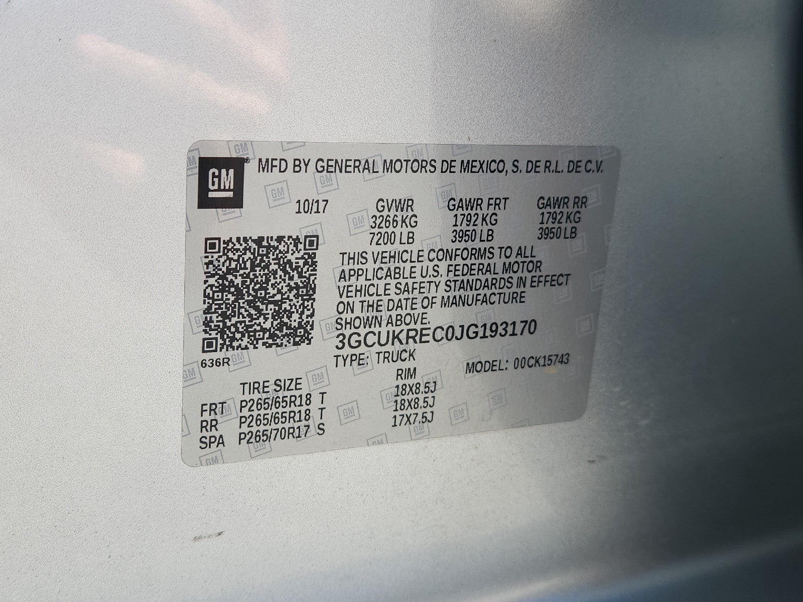 2018 Chevrolet Silverado 1500 LT