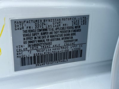 2026 Nissan Sentra SR