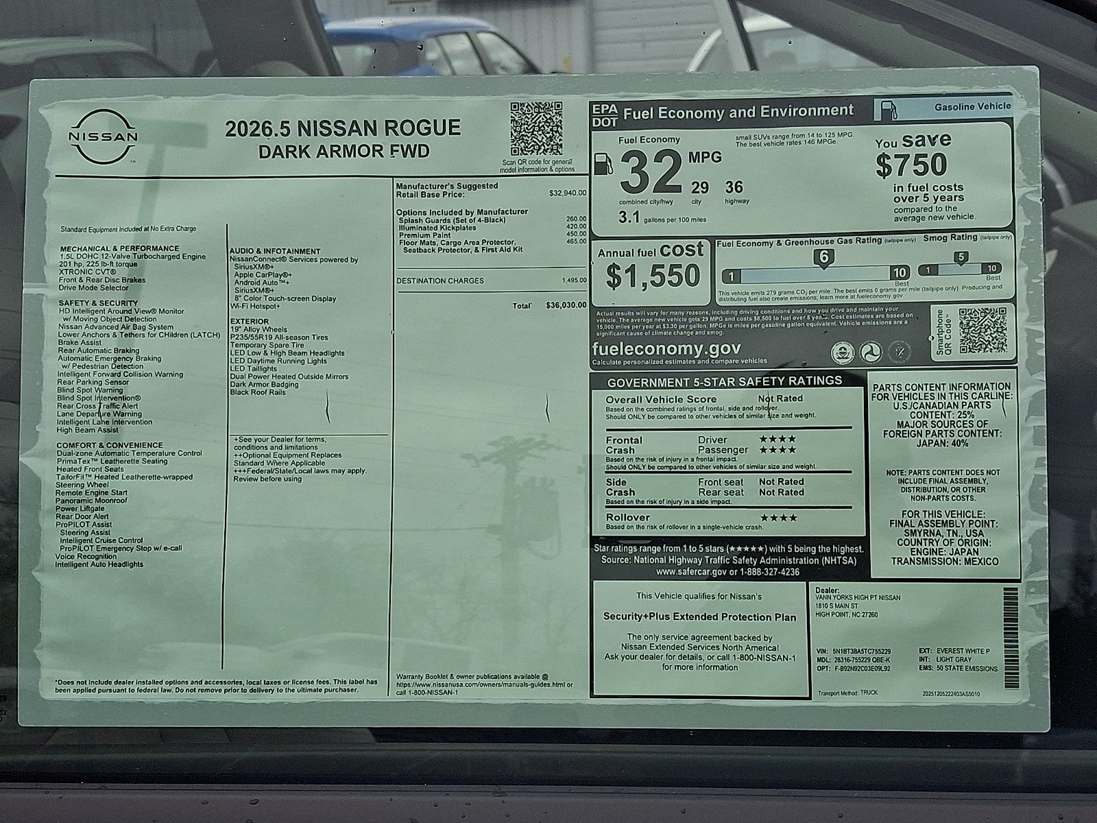 2026 Nissan Rogue Dark Armor™