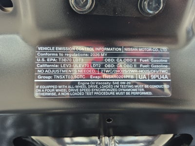 2026 Nissan Pathfinder SV