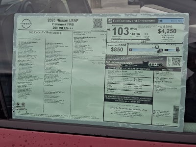 2026 Nissan LEAF Platinum+