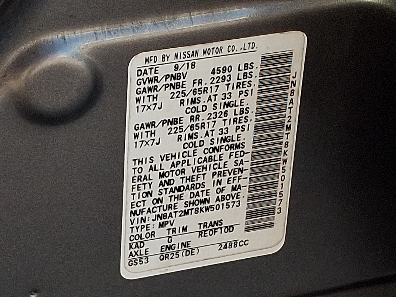 2019 Nissan Rogue SV