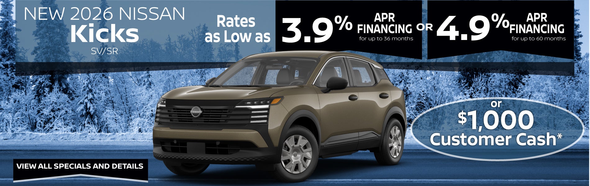 New 2026 Nissan Kicks Offer