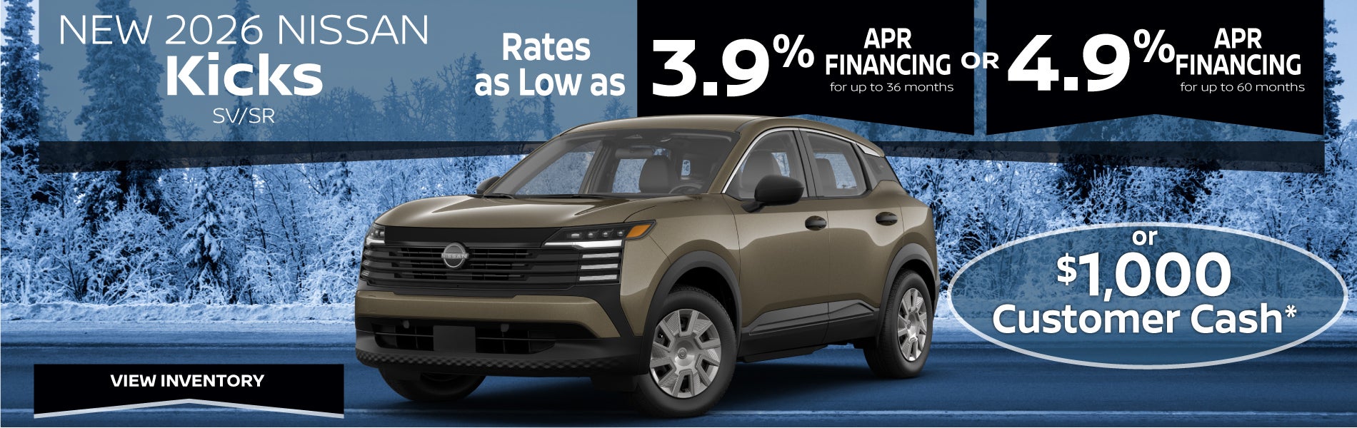 New 2026 Nissan Kicks Offer