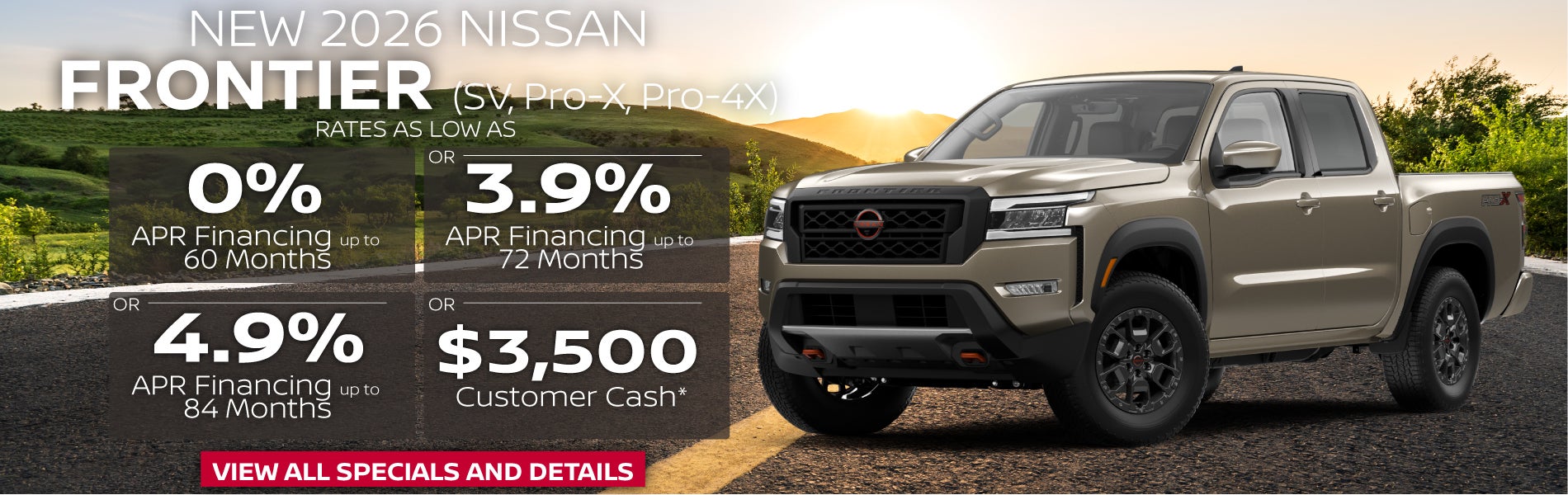 New 2026 Nissan Frontier Offer