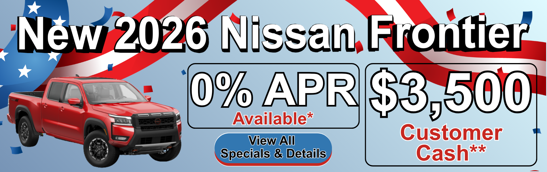 New 2026 Nissan Frontier Special