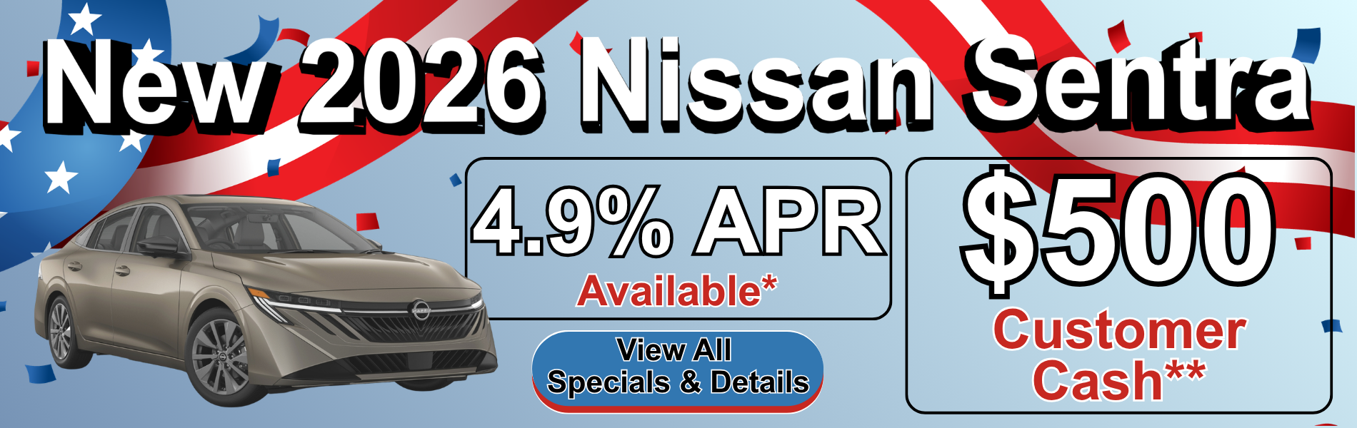New 2026 Nissan Sentra Special