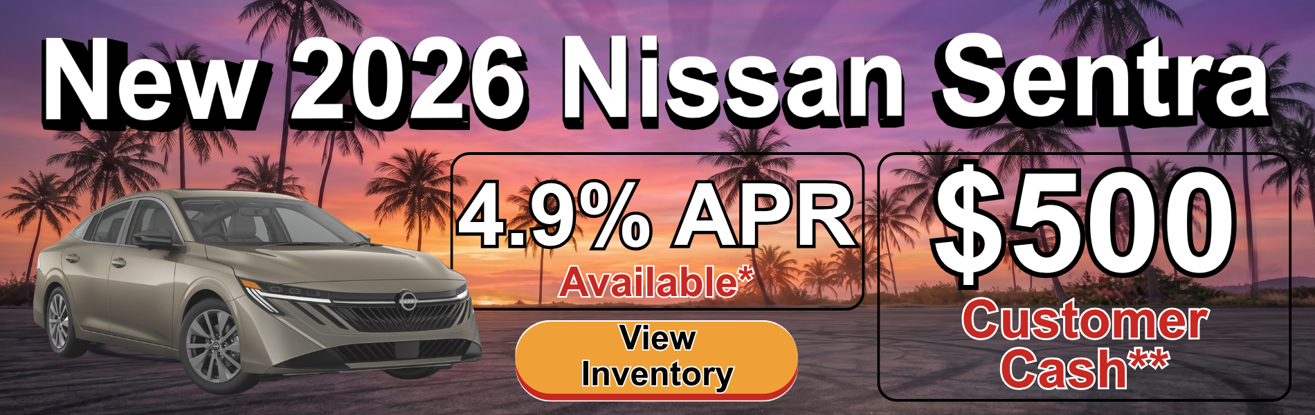 New 2026 Nissan Sentra Offer
