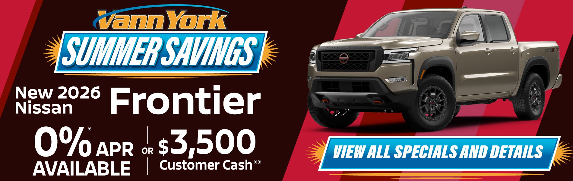 New 2026 Nissan Frontier Special