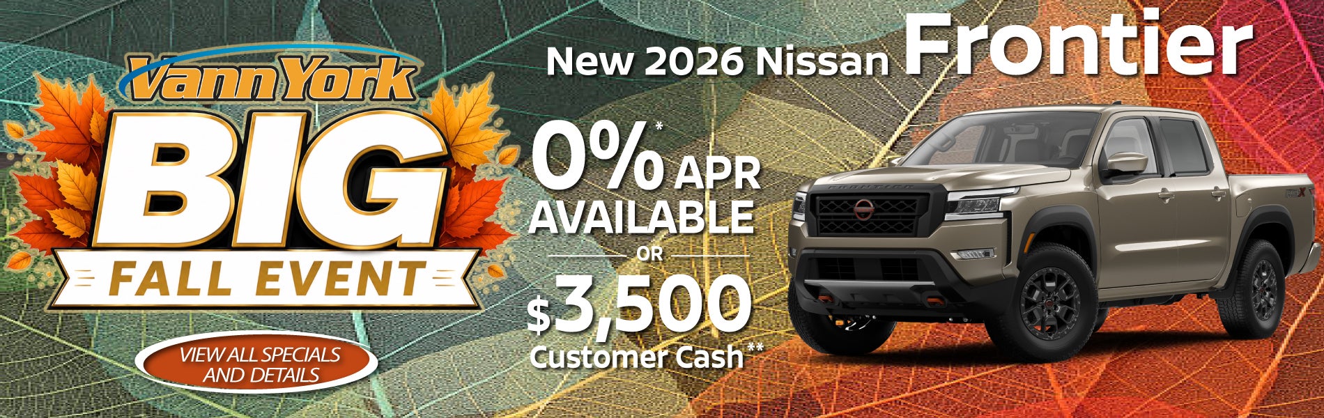 New 2026 Nissan Frontier Special