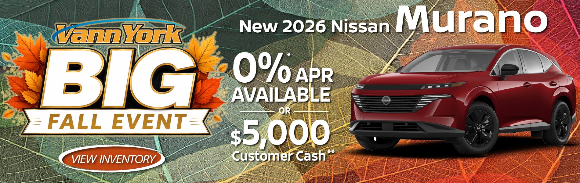 New 2026 Nissan Murano Special