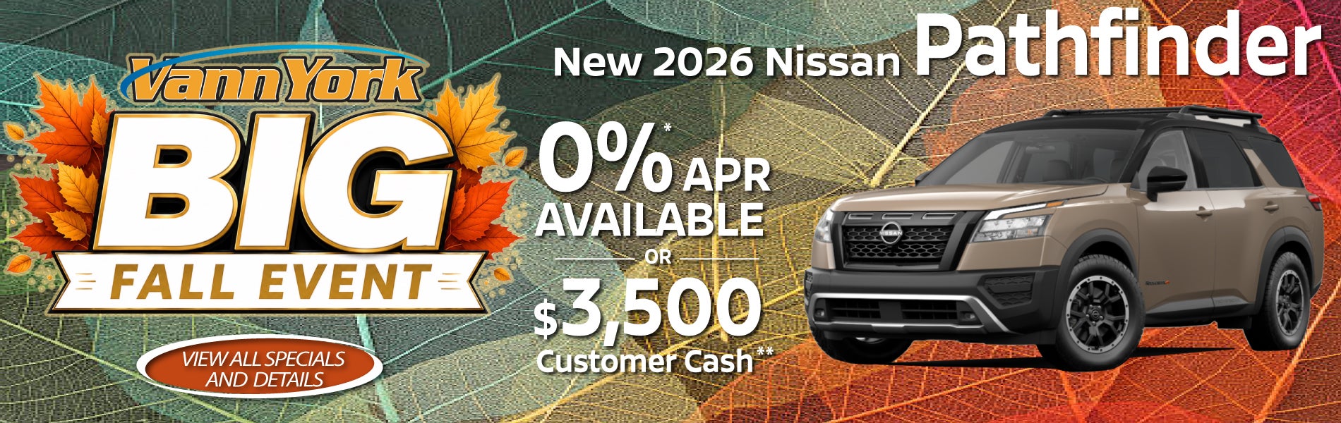 New 2026 Nissan Pathfinder Special