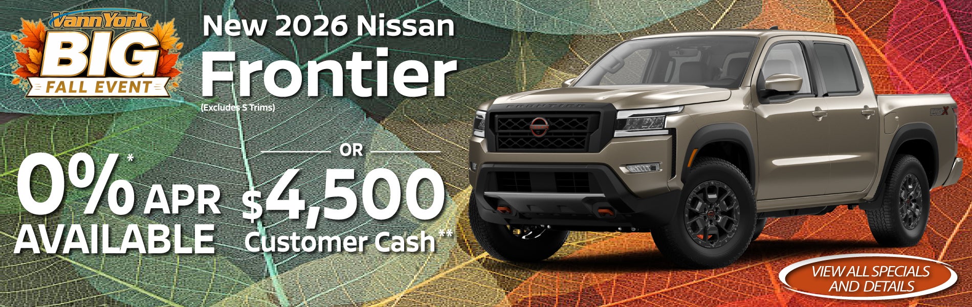 New 2026 Nissan Frontier Special