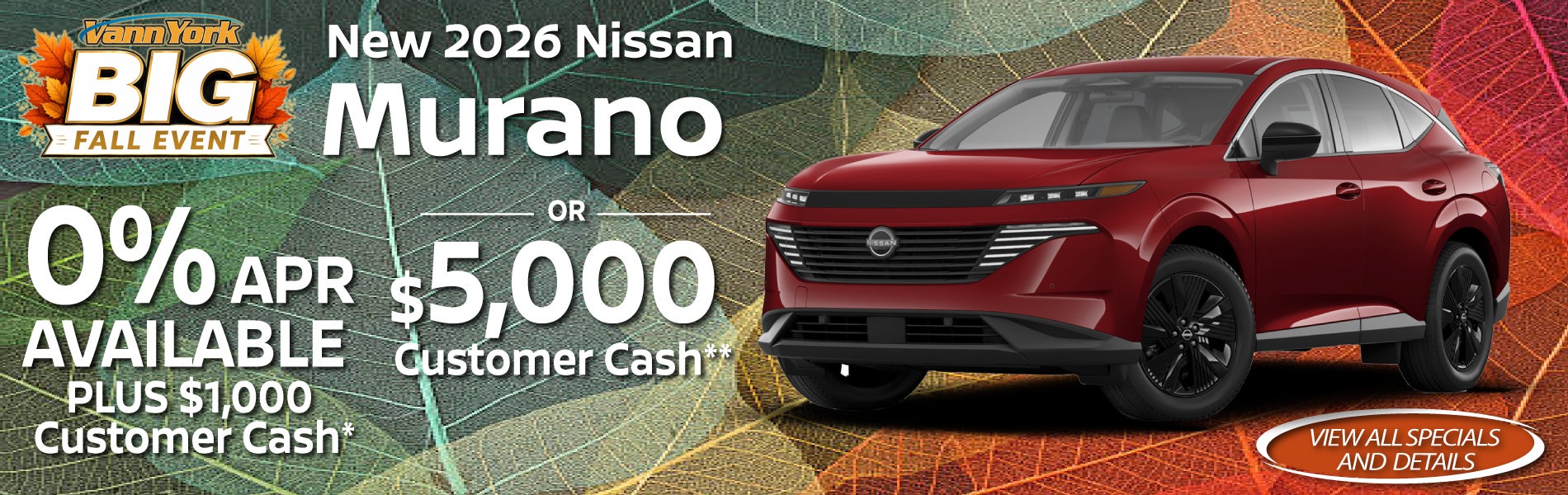 New 2026 Nissan Murano Special