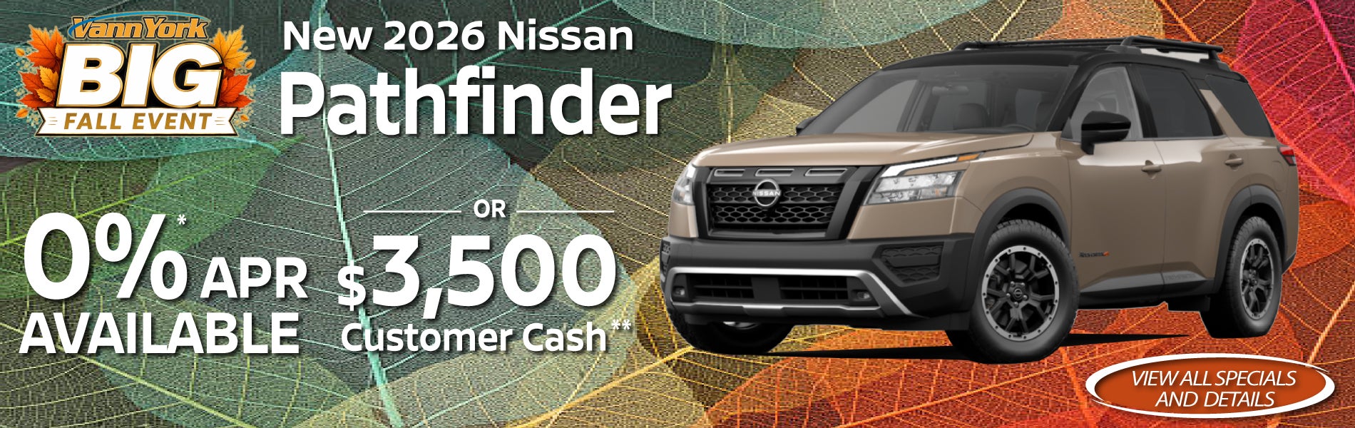 New 2026 Nissan Pathfinder Special