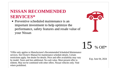 Nissan Recommended Services