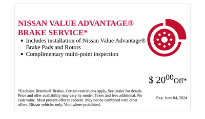 Nissan Value Advantage Brake Service